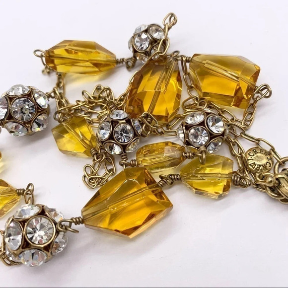 J. Crew Gold Jeweled Station Necklace - Picture 2 of 3